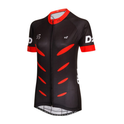 D2D Ladies Jersey V2 Red Angle