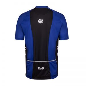 p1s blue mens plus size cycling jersey rear