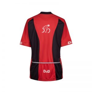 p2r red ladies plus size cycling jersey rear