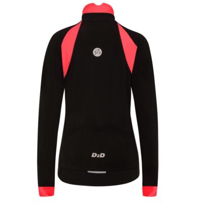 ladies roubaix cycling jersey red back